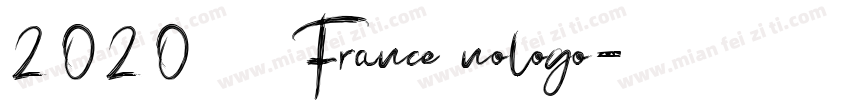 2020 法国 France nologo字体转换
